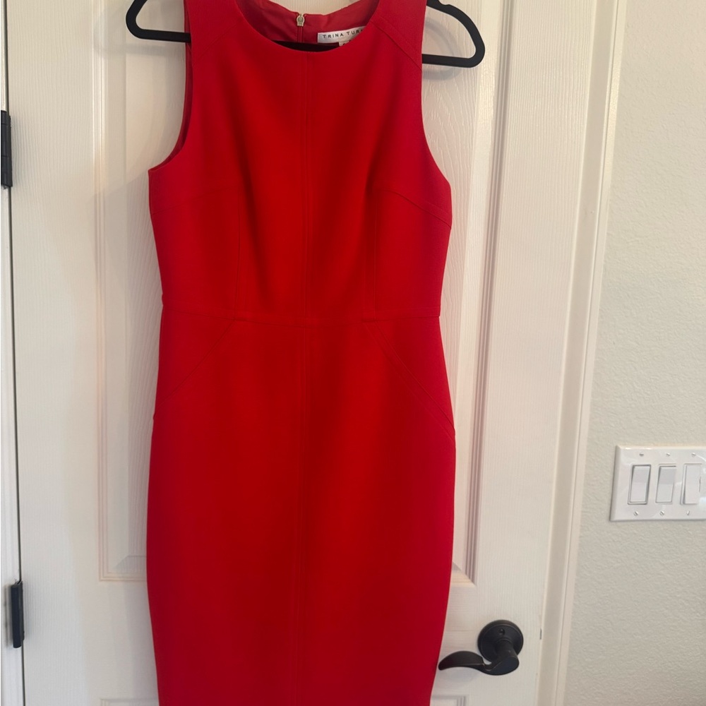 Trina Turk Red Midi Dress Elegant and Versatile